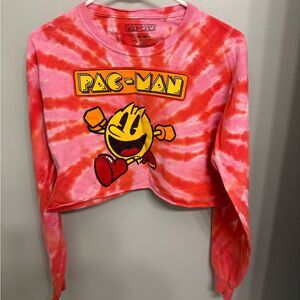 Women’s Pac Man Tie Dye Crop Top - M